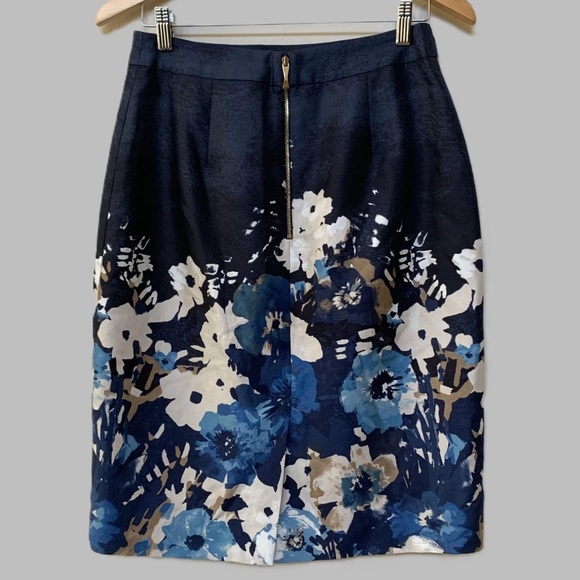 Kate Spade Blue Floral Pencil Skirt - Picture 4 of 5